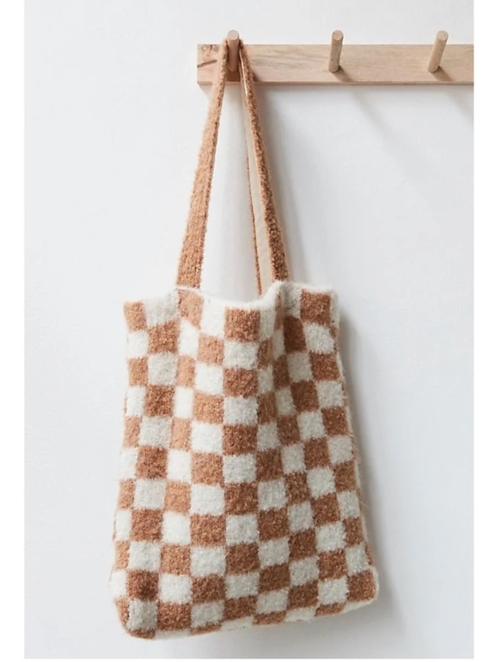 Free People checkers carry on tote bag